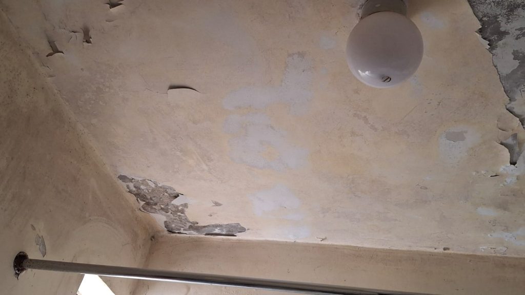 mold growing in bathroom ceiling from high humidity levels